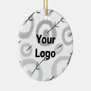 SIMPLE MINIMAL MODERN MONOGRAM ELEGANT STYLE TOTE CERAMIC ORNAMENT