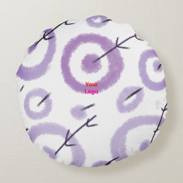 SIMPLE MINIMAL MODERN MONOGRAM ELEGANT STYLE  TOTE ROUND CUSHION (Back)