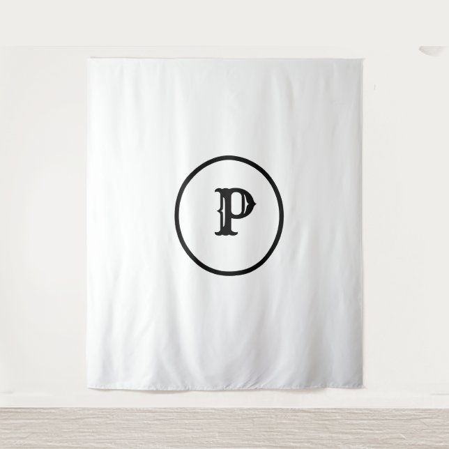 SIMPLE MINIMAL MODERN MONOGRAM ELEGANT STYLE  TOTE TAPESTRY (Front)