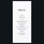 Simple Minimal Modern Monogram Wedding Menu Card<br><div class="desc">This minimalist wedding menu card features a simple and clean type with modern wedding monogram on the backside. You can customise all the text,  font and,  background colour.</div>