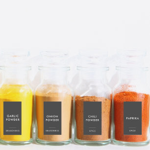 Simple Minimal Modern Spice Jar Kitchen Container