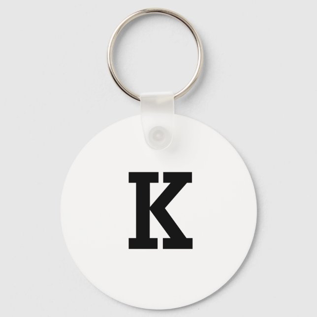 SIMPLE MINIMAL MONOGRAM CUSTOM NAME KEYCHAIN (Front)