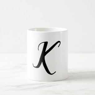 SIMPLE MINIMAL MONOGRAM CUSTOM NAME KEYCHAIN COFFEE MUG