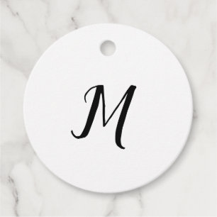 SIMPLE MINIMAL MONOGRAM ELEGANT KEYCHAIN FAVOUR TAGS