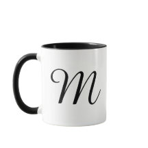 Simple Minimal Monogram Logo add your Coffee Mug