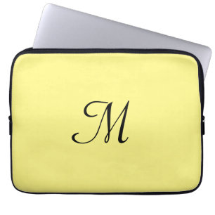 simple minimal monogram logo elegant personalised  laptop sleeve