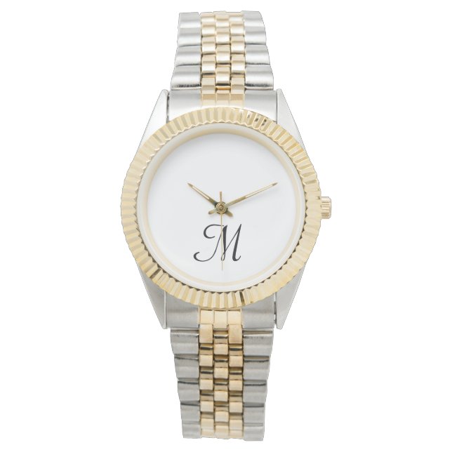 simple minimal monogram logo elegant personalised watch (Front)