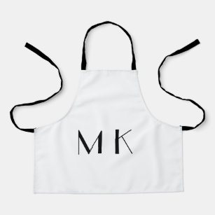 simple minimal monogram logo personalised baking a apron