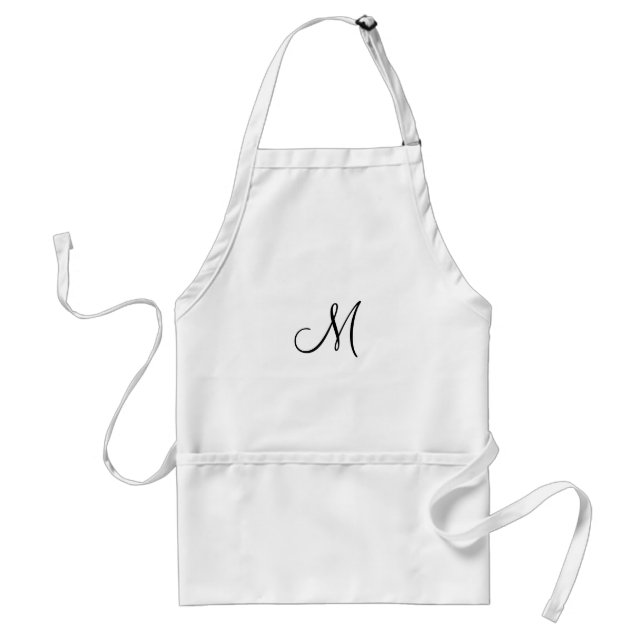 simple minimal monogram logo personalised baking a standard apron (Front)