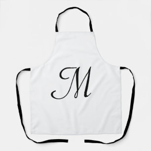 simple minimal monogram logo personalised baking apron