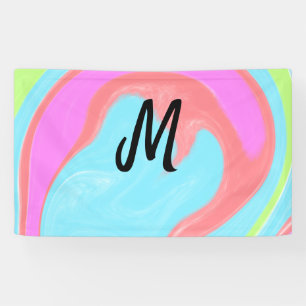 simple minimal monogram logo personalised baking banner