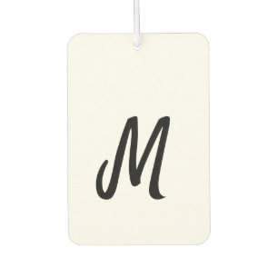 simple minimal monogram logo personalised baking car air freshener