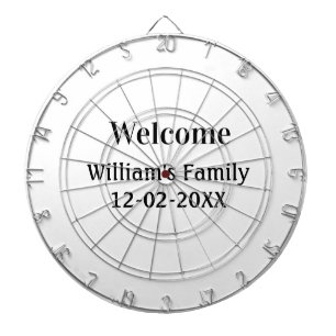 simple minimal monogram logo personalised baking   dartboard