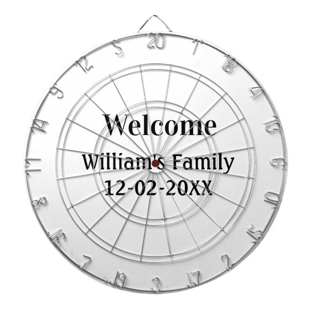 simple minimal monogram logo personalised baking   dartboard (Front)