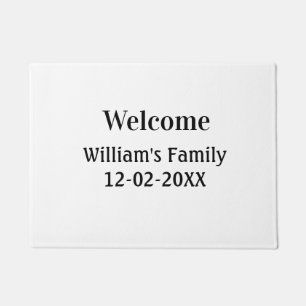 simple minimal monogram logo personalised baking   doormat