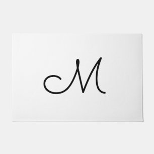 simple minimal monogram logo personalised baking doormat