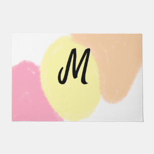 simple minimal monogram logo personalised baking doormat