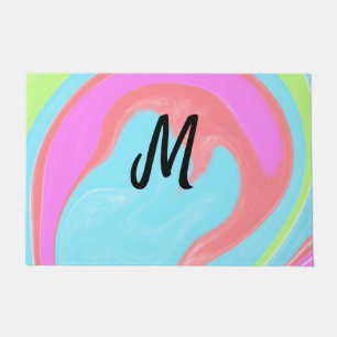 simple minimal monogram logo personalised baking doormat