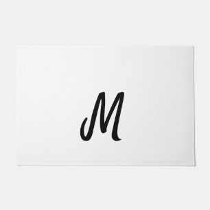 simple minimal monogram logo personalised baking doormat