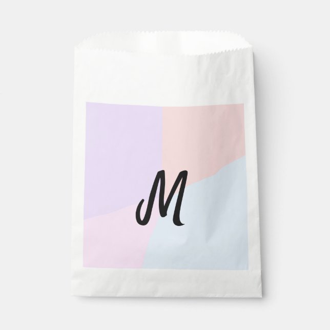 simple minimal monogram logo personalised baking   favour bag (Front)