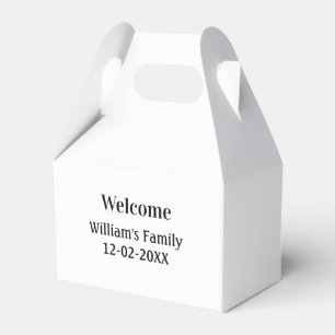 simple minimal monogram logo personalised baking   favour box