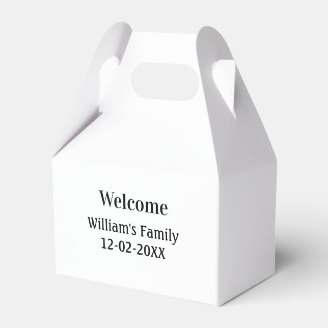 simple minimal monogram logo personalised baking   favour box (Front Side)