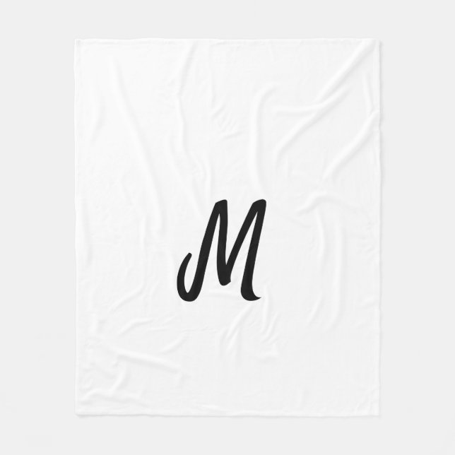 simple minimal monogram logo personalised baking   fleece blanket (Front)