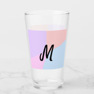 simple minimal monogram logo personalised baking   glass