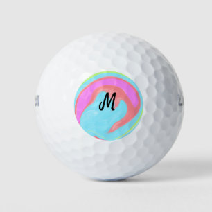 simple minimal monogram logo personalised baking golf balls