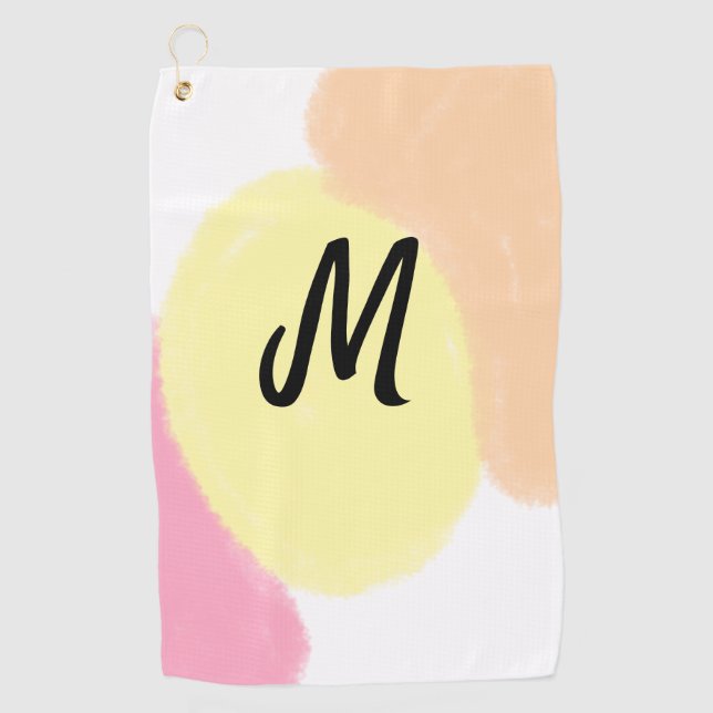 simple minimal monogram logo personalised baking   golf towel (Front)