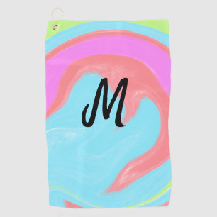 simple minimal monogram logo personalised baking golf towel