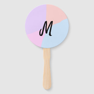 simple minimal monogram logo personalised baking   hand fan