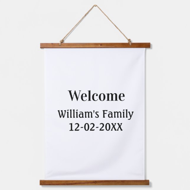 simple minimal monogram logo personalised baking   hanging tapestry (Front)