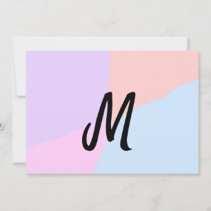 simple minimal monogram logo personalised baking   invitation