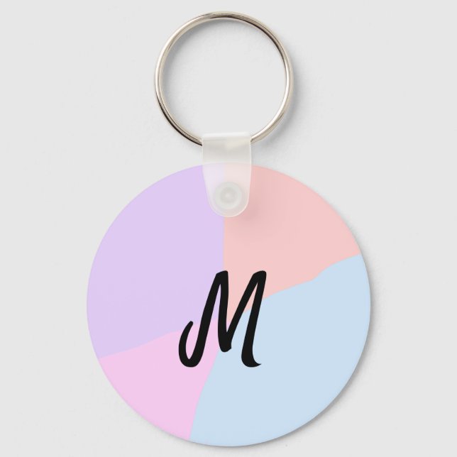 simple minimal monogram logo personalised baking   key ring (Front)