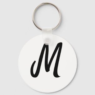 simple minimal monogram logo personalised baking   key ring
