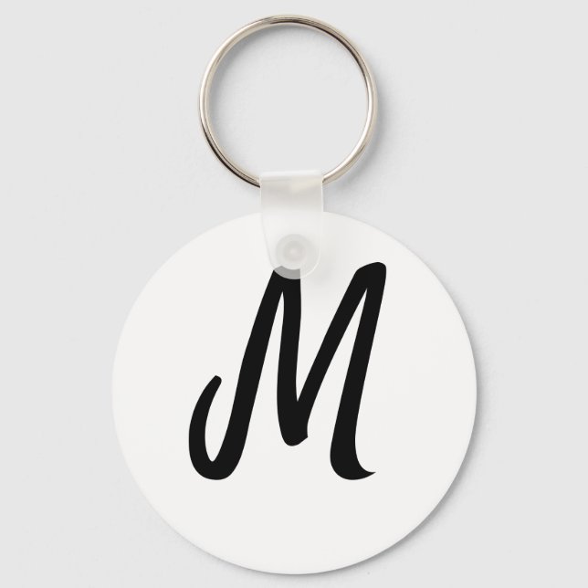 simple minimal monogram logo personalised baking   key ring (Front)