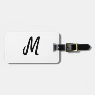 simple minimal monogram logo personalised baking luggage tag