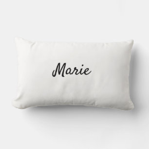 simple minimal monogram logo personalised baking lumbar cushion