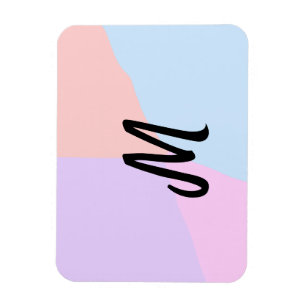 simple minimal monogram logo personalised baking magnet
