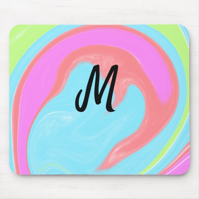 simple minimal monogram logo personalised baking   mouse pad (Front)
