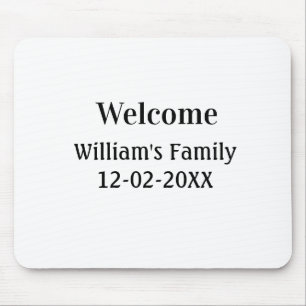 simple minimal monogram logo personalised baking mouse pad