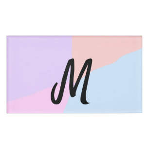 simple minimal monogram logo personalised baking name tag