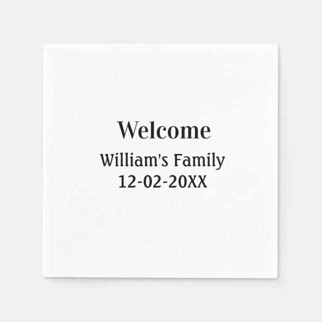 simple minimal monogram logo personalised baking   napkin (Front)