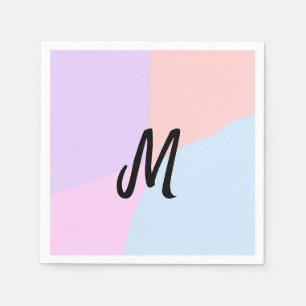 simple minimal monogram logo personalised baking   napkin