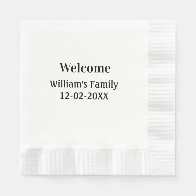 simple minimal monogram logo personalised baking   napkin (Front)