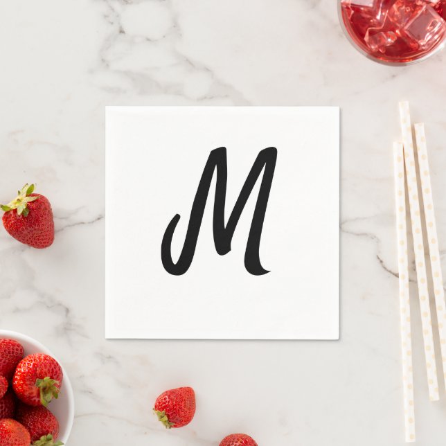 simple minimal monogram logo personalised baking   napkin (Insitu)