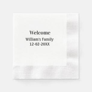 simple minimal monogram logo personalised baking napkin