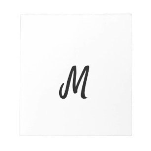 simple minimal monogram logo personalised baking   notepad