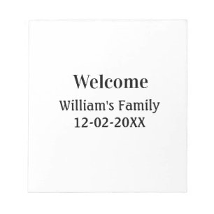 simple minimal monogram logo personalised baking notepad